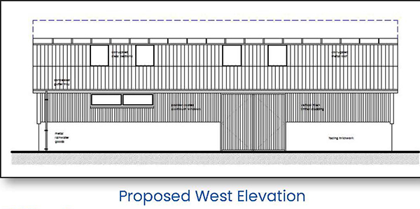 Lot: 49 - OVER TWO ACRE FREEHOLD SITE WITH PLANNING FOR BARN - Proposed West Elevation